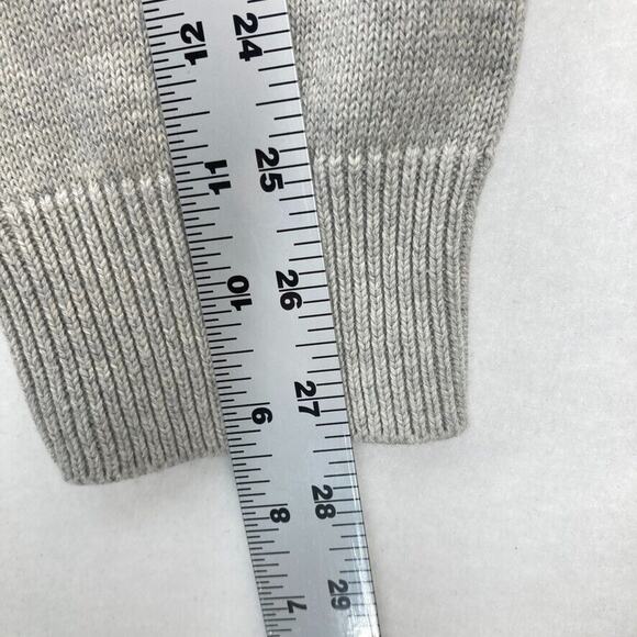 Express Design Studio Cashmere Sweater Women's XL Cream Gray Long Sleeve V Neck - Picture 12 of 14